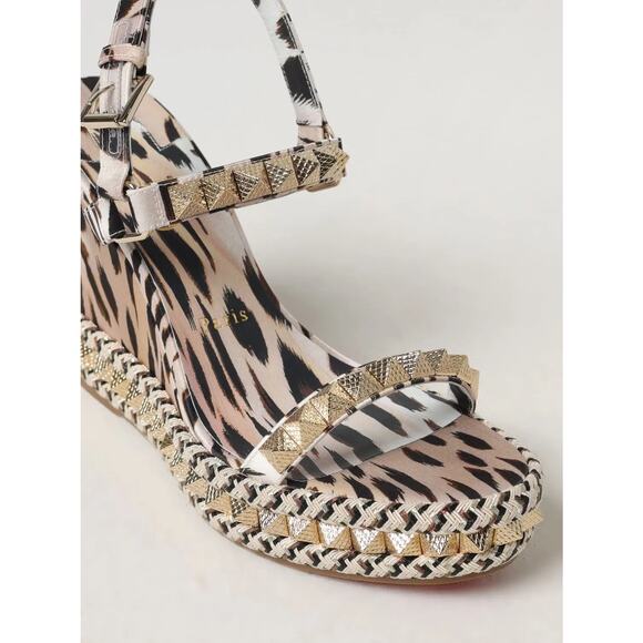 CHRISTIAN LOUBOUTIN
Pyraclou 110 leopard-print wedge sandals 38 BNIB - Picture 2 of 11